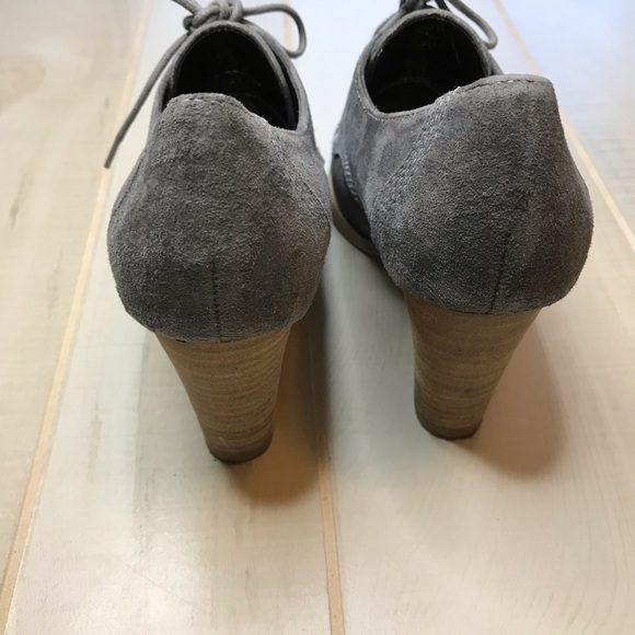Hush Puppies Suede Comfort Heels Pumps Gray 6M - Picture 5 of 7